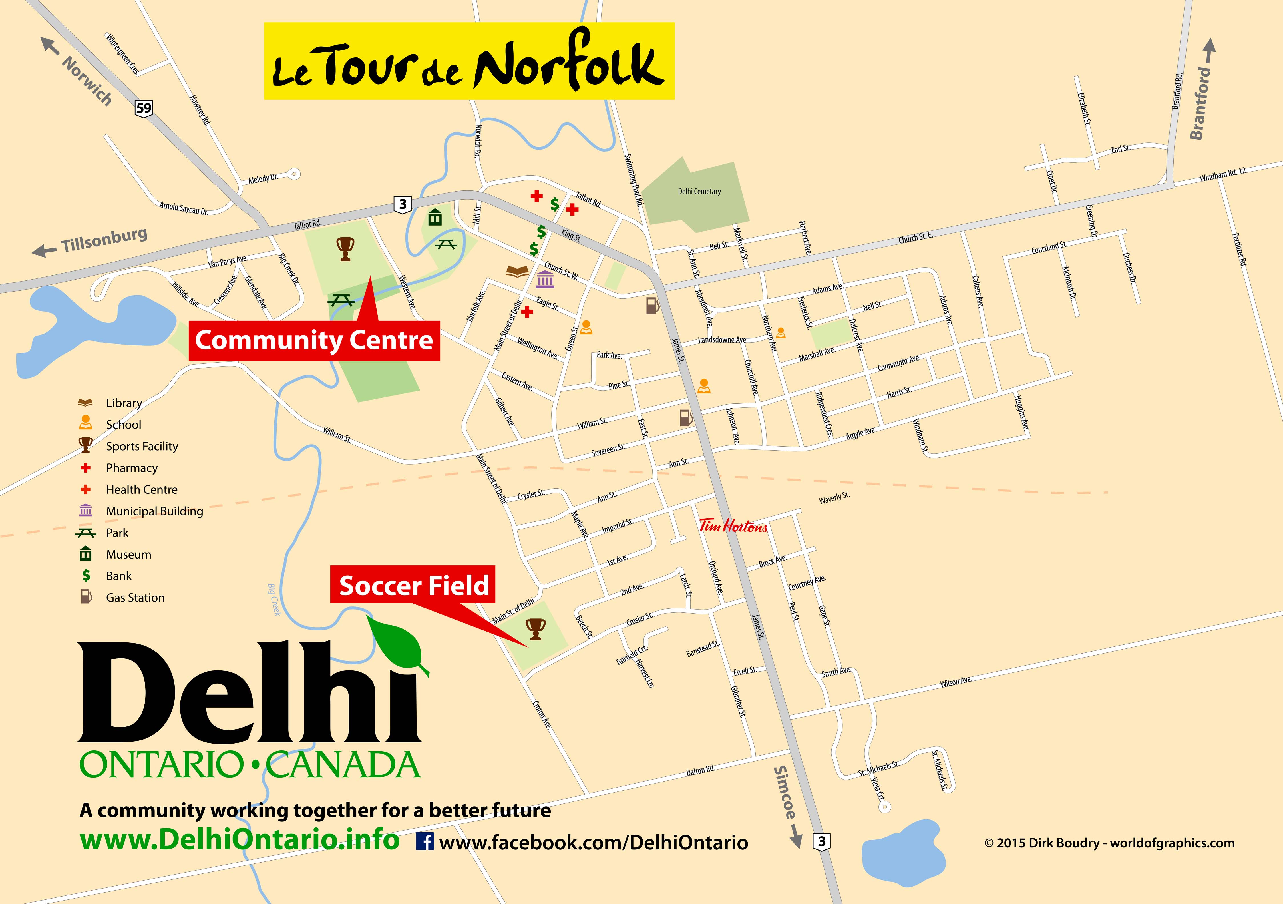 Delhi Tour De Norfolk Map 